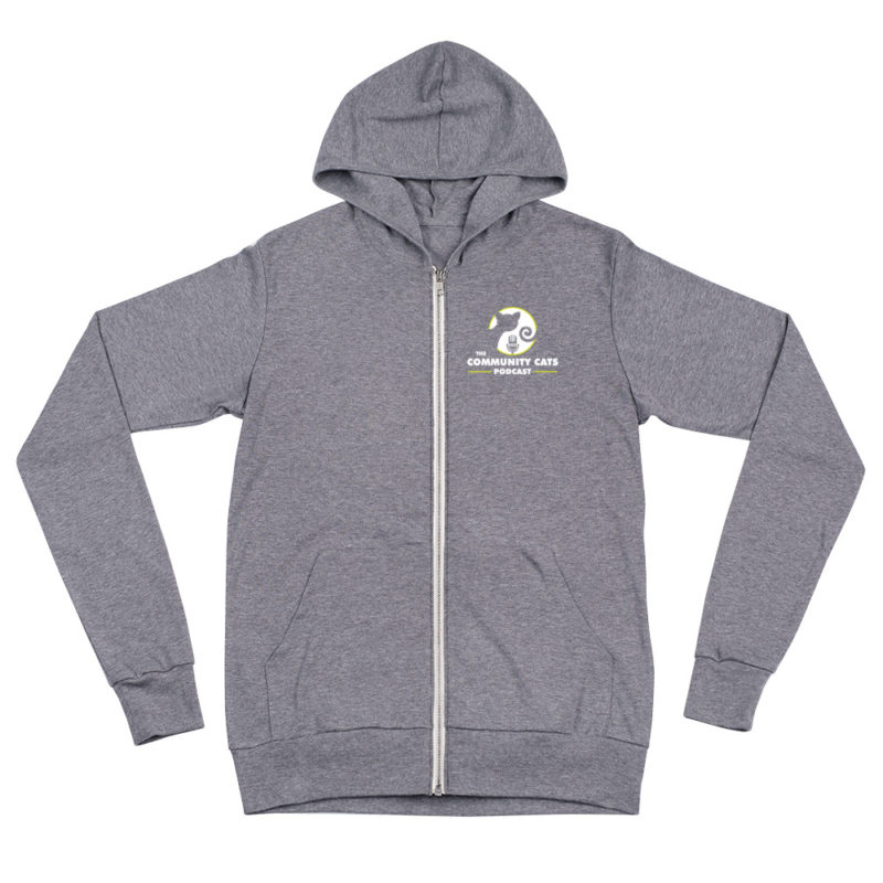 Dark Community Cats Podcast Zip Hoodie - Image 5