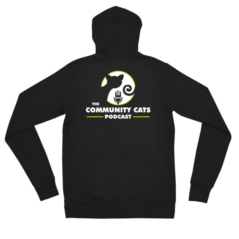 Dark Community Cats Podcast Zip Hoodie - Image 4