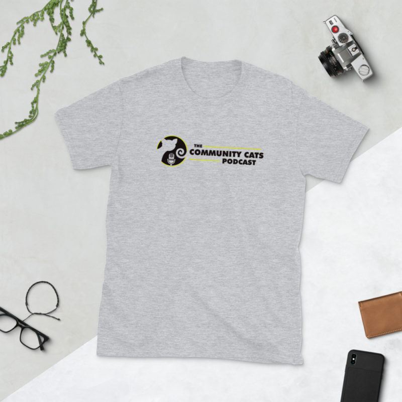 Light Community Cats Podcast T-Shirt - Image 2
