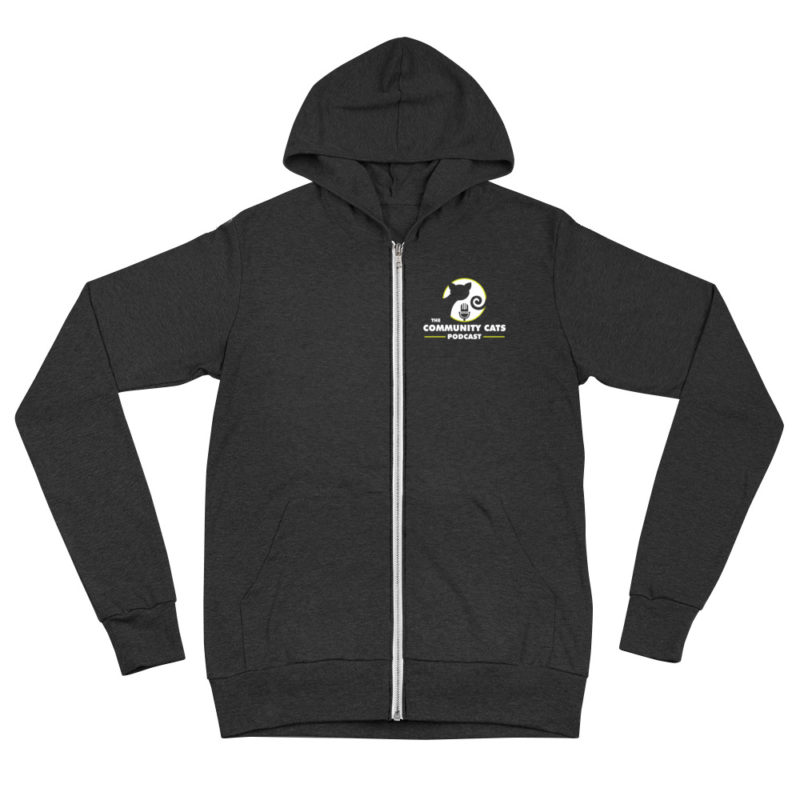 Dark Community Cats Podcast Zip Hoodie - Image 2