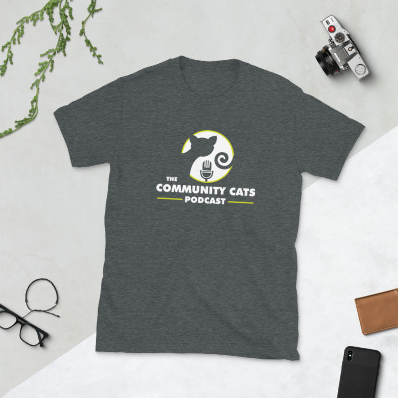 Dark Community Cats Podcast T-Shirt - Image 3