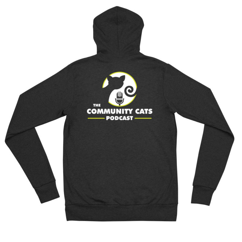 Dark Community Cats Podcast Zip Hoodie - Image 3