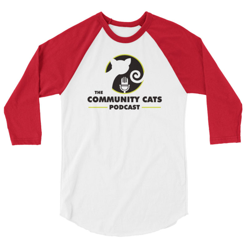 Light Community Cats Podcast 3/4 Sleeve Raglan Shirt - Image 3