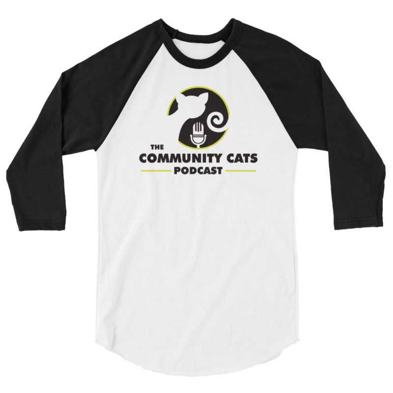 Light Community Cats Podcast 3/4 Sleeve Raglan Shirt - Image 2