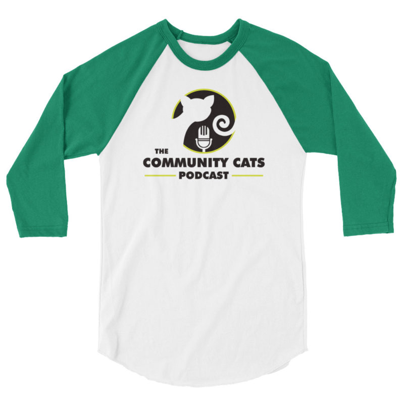 Light Community Cats Podcast 3/4 Sleeve Raglan Shirt - Image 4