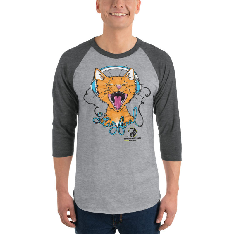 "Stay Feral" Unisex 3/4 Sleeve Raglan Shirt - Image 3