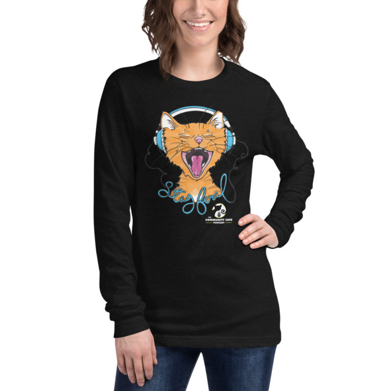 "Stay Feral" Soft Unisex Long Sleeve Tee (Dark) - Image 2