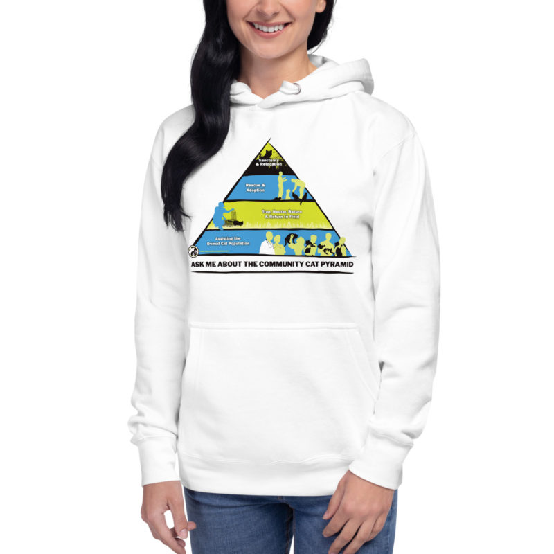 "Ask Me About The Community Cat Pyramid" Unisex Hoodie - Image 2