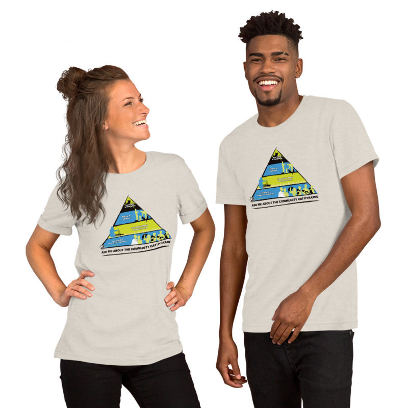 "Ask Me About The Community Cat Pyramid" Short-Sleeve Unisex T-Shirt - Image 4