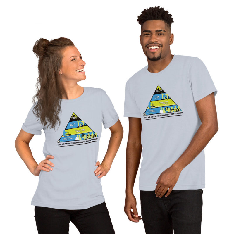 "Ask Me About The Community Cat Pyramid" Short-Sleeve Unisex T-Shirt - Image 3