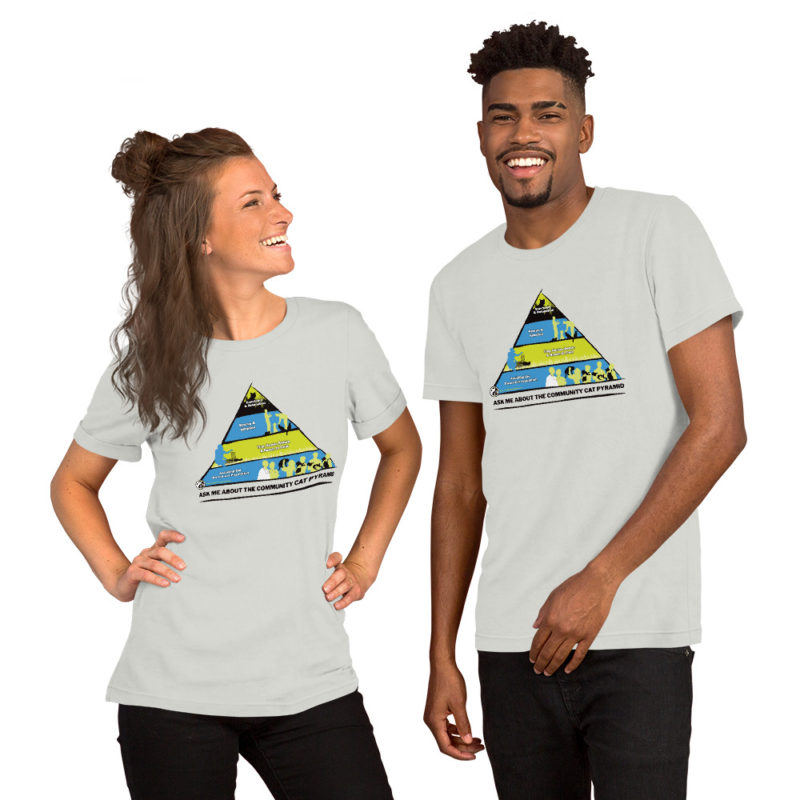 "Ask Me About The Community Cat Pyramid" Short-Sleeve Unisex T-Shirt