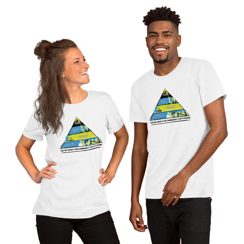 "Ask Me About The Community Cat Pyramid" Short-Sleeve Unisex T-Shirt - Image 7