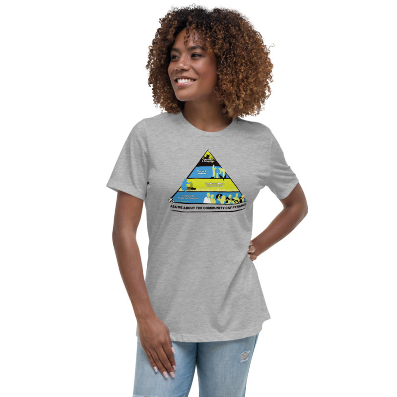 "Ask Me About The Community Cat Pyramid" Women's Relaxed T-Shirt