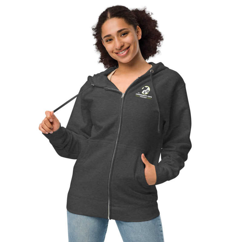 Unisex fleece zip up hoodie - Image 3