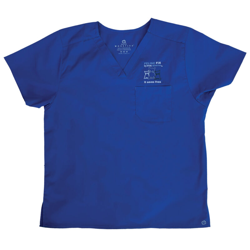 Feline Fix By Five Embroidered Scrub Tops - Image 3
