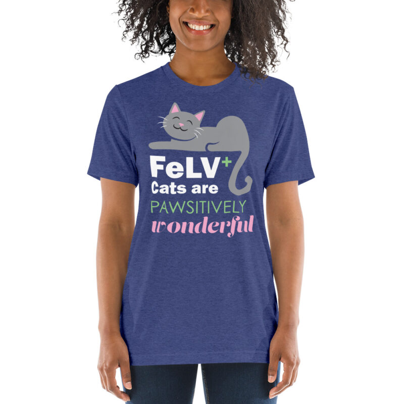 PAWSITIVELY Wonderful FeLV+ Short sleeve t-shirt - Image 5